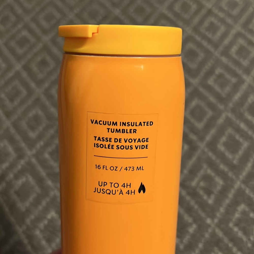 Starbucks New in Box Mango Gradient 16 oz. Vacuum Insulated Tumbler Travel Mug - Picture 5 of 11